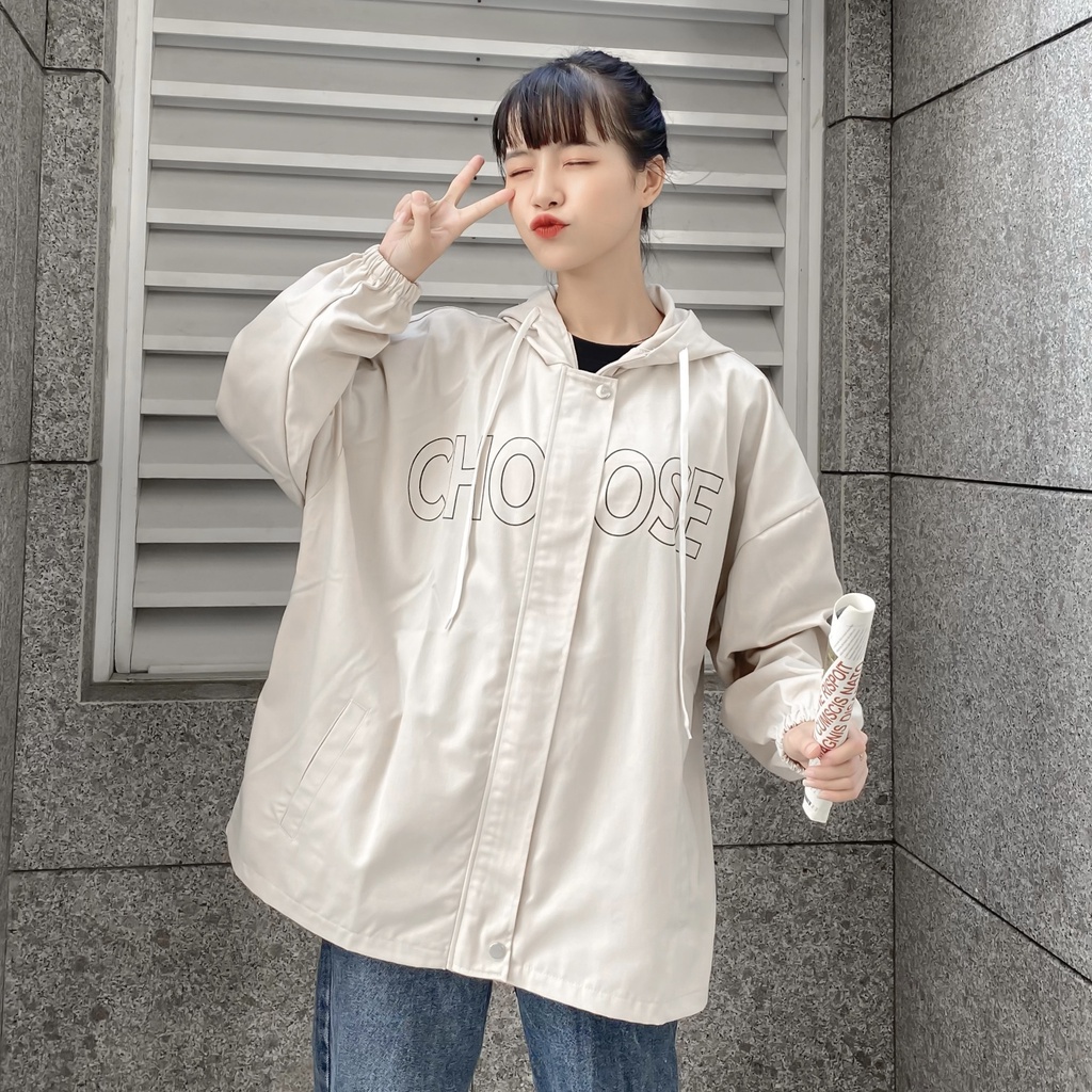 Áo Khoác Jacket Kaki Form Rộng CHOSE Phong Cách Ulzzang - Tuni Store
