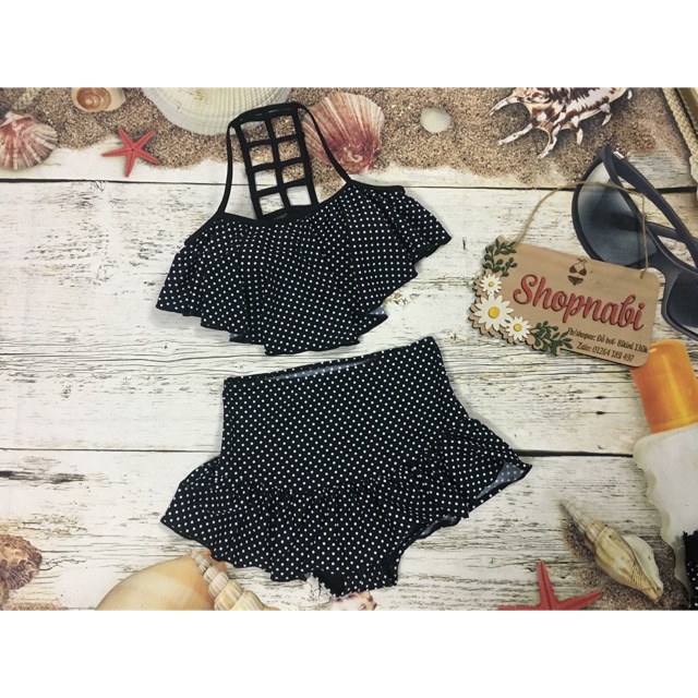 Đồ bơi bikini nấc thang váy đuôi cá