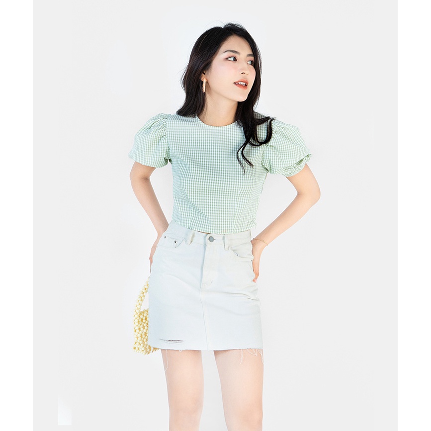 HNOSS - Áo Kiểu Ôm Tay Phồng - AKI013
