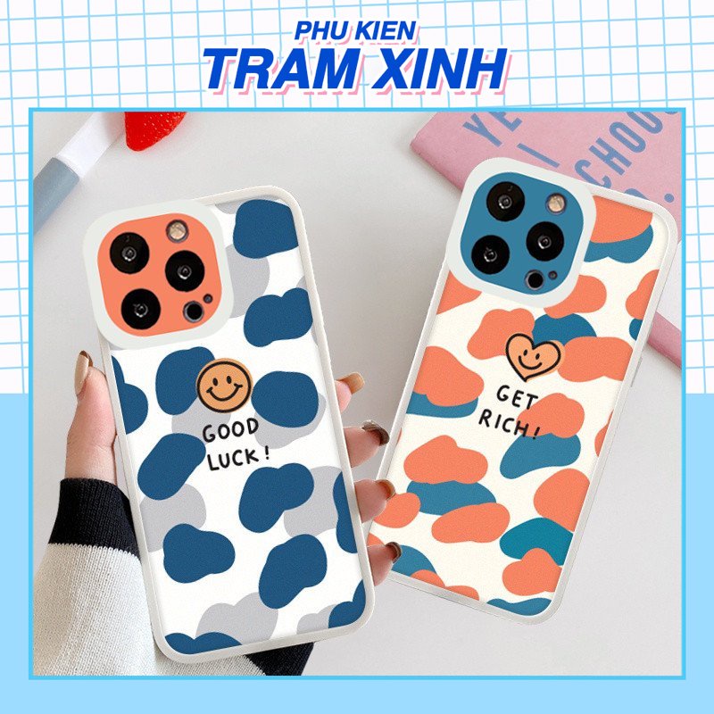Ốp iphone cạnh vuông bo viền họa tiết đốm nhiều màu cho 11/11pro/11promax/6/7/8/plus/x/xr/xsmax/12pro max/13 pro max-g92