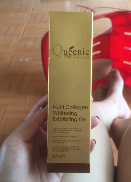 Tẩy tế bào chết Queenie nutri collagen whitening exfoliating gel