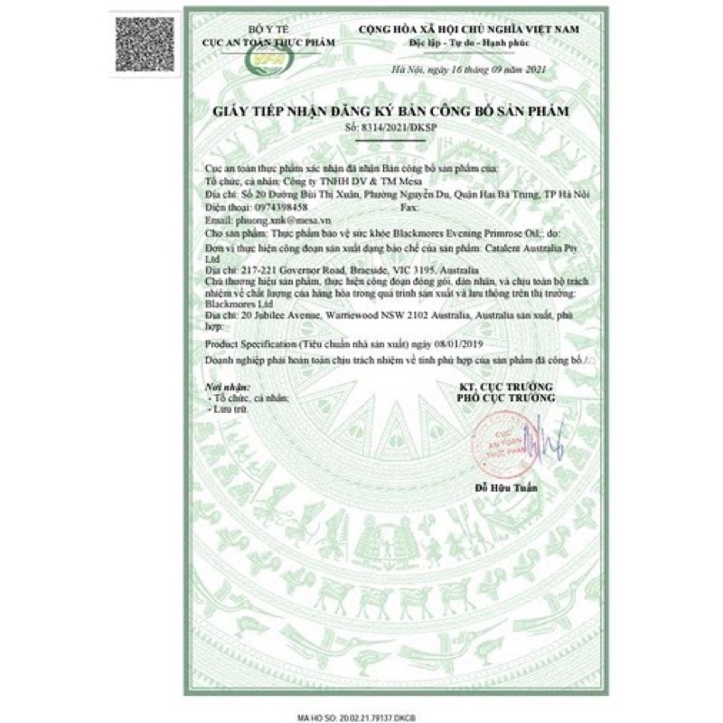 Viên Uống Tinh Dầu Hoa Anh Thảo Blackmores Evening Primrose Oil Cân Bằng Nội Tiết Úc 190 viên