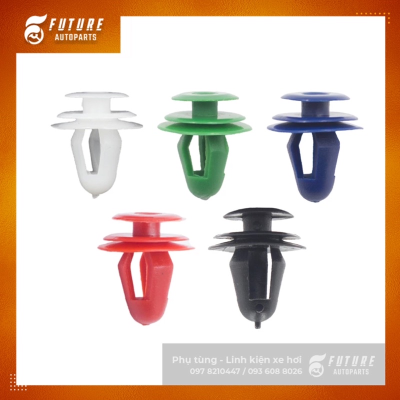Set 100 chiếc vít nhựa, chốt nhựa taply ( tappi ) cánh cửa nhiều màu sắc lựa chọn - Future Autoparts