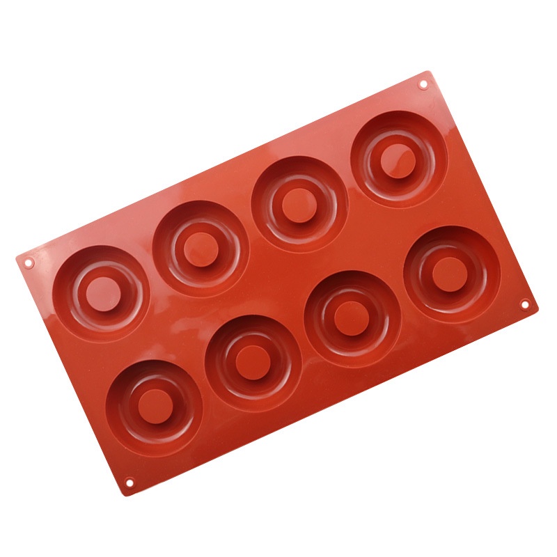 SG - Khuôn silicon đổ socola thạch rau câu làm bánh donut 8 ngăn hình tròn