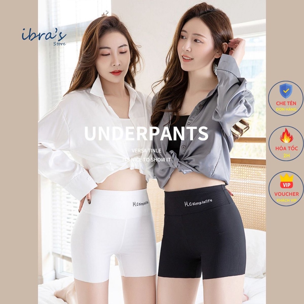 Quần Lót Nữ Cạp Cao Thun Lạnh Ibra's Store Quần Lót Mặc Váy An Toàn Không Bó Sát Bụng, Cotton Thoáng Khí Thoải Mái i117