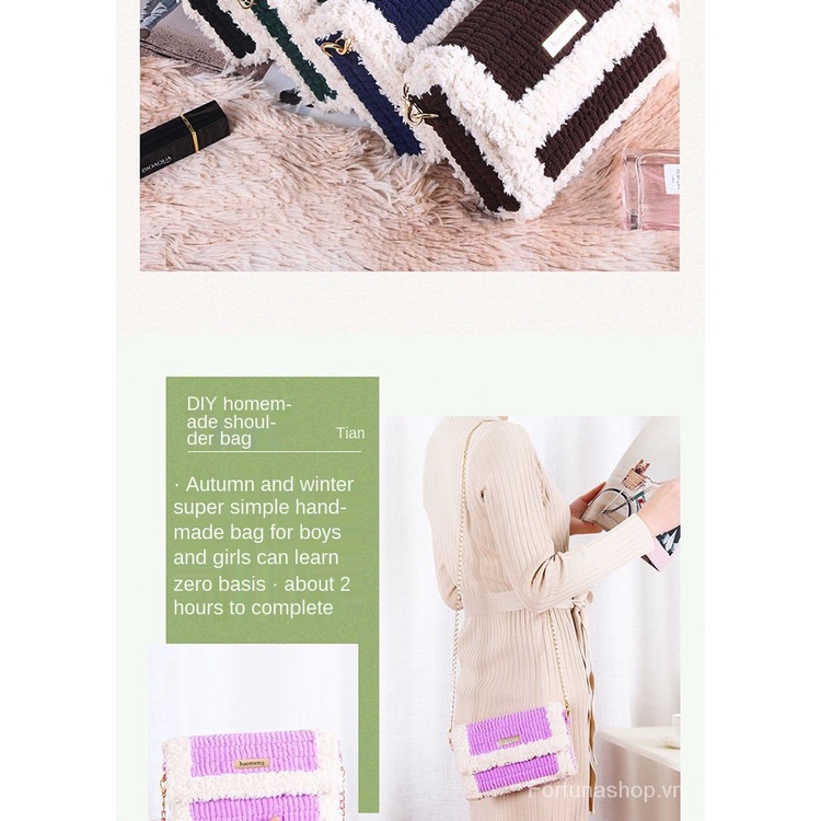 Bộ Dụng Cụ Đan Túi Len Thủ Công 9k1y Thích Hợp Làm Quà Tặng Sinh Nhật Cho Bạn Gái