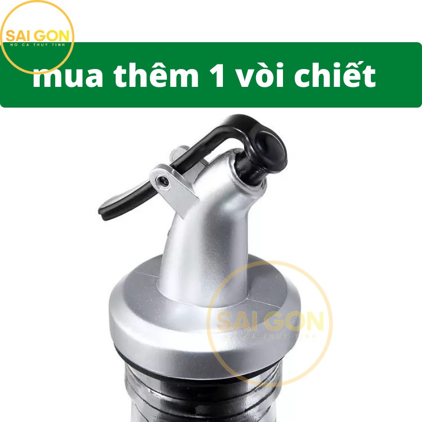 Chai gia vị đựng dầu ăn thuỷ tinh vuông có vòi chiết - nước mắm - dấm dung tích 515ml MADE IN VIETNAM SG-CD9