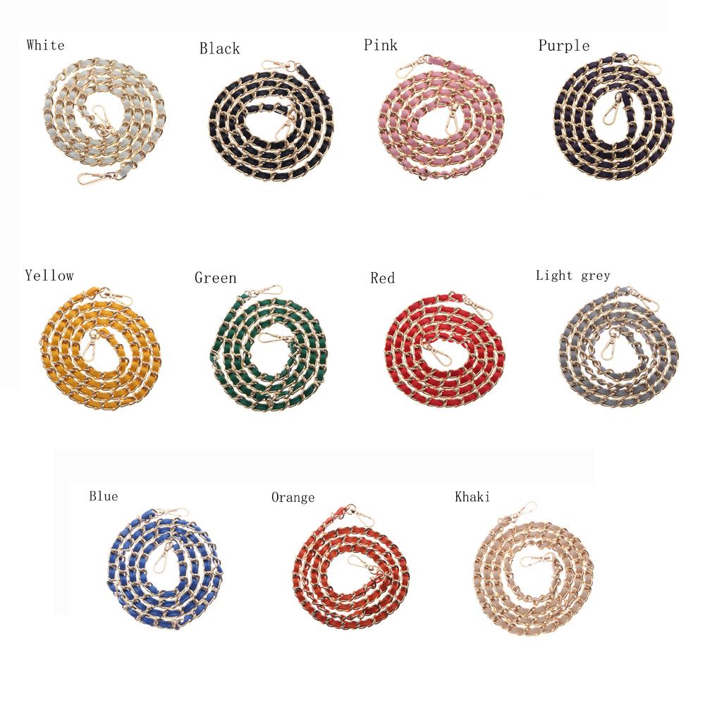 Dây Đeo Bằng Da Và Kim Loại Thay Thế Cho Túi Xách Nhiều Màu Tùy Chọn 120cm