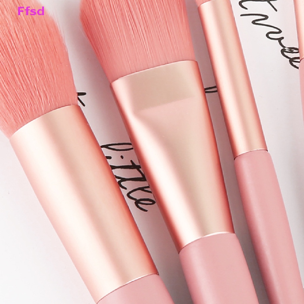 {Ffsd} Bộ 8 Cọ Trang Điểm Di Động Với Túi Đựng Cọ Trang Điểm / Phấn Má Hồng / Mắt Bán Chạy