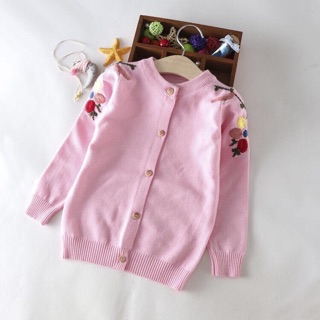🔥🔥🔥áo cardigan của bé gái 2-6t, sẵn 2 màu, có clip ảnh thật❤️❤️❤️