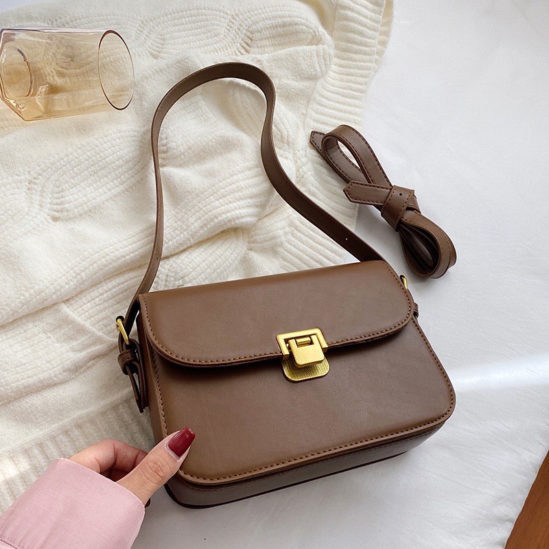 Túi Xách Nữ Đeo Chéo Dùng Đi Du Lịch Dự Tiệc Da Trơn Cao Cấp