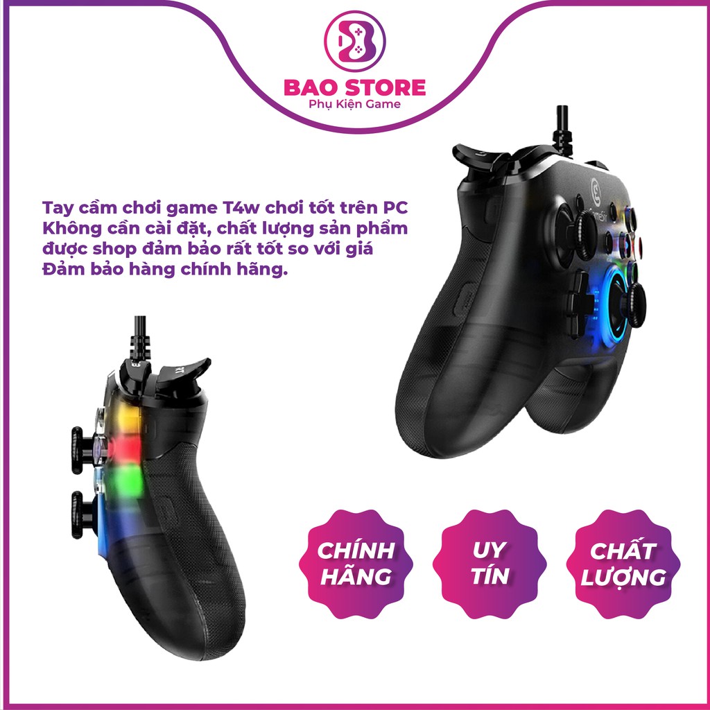 Tay Cầm Chơi Game GameSir T4W / T4 PRO Chính Hãng Dùng Cho PC / Laptop Tốt Cho FO4