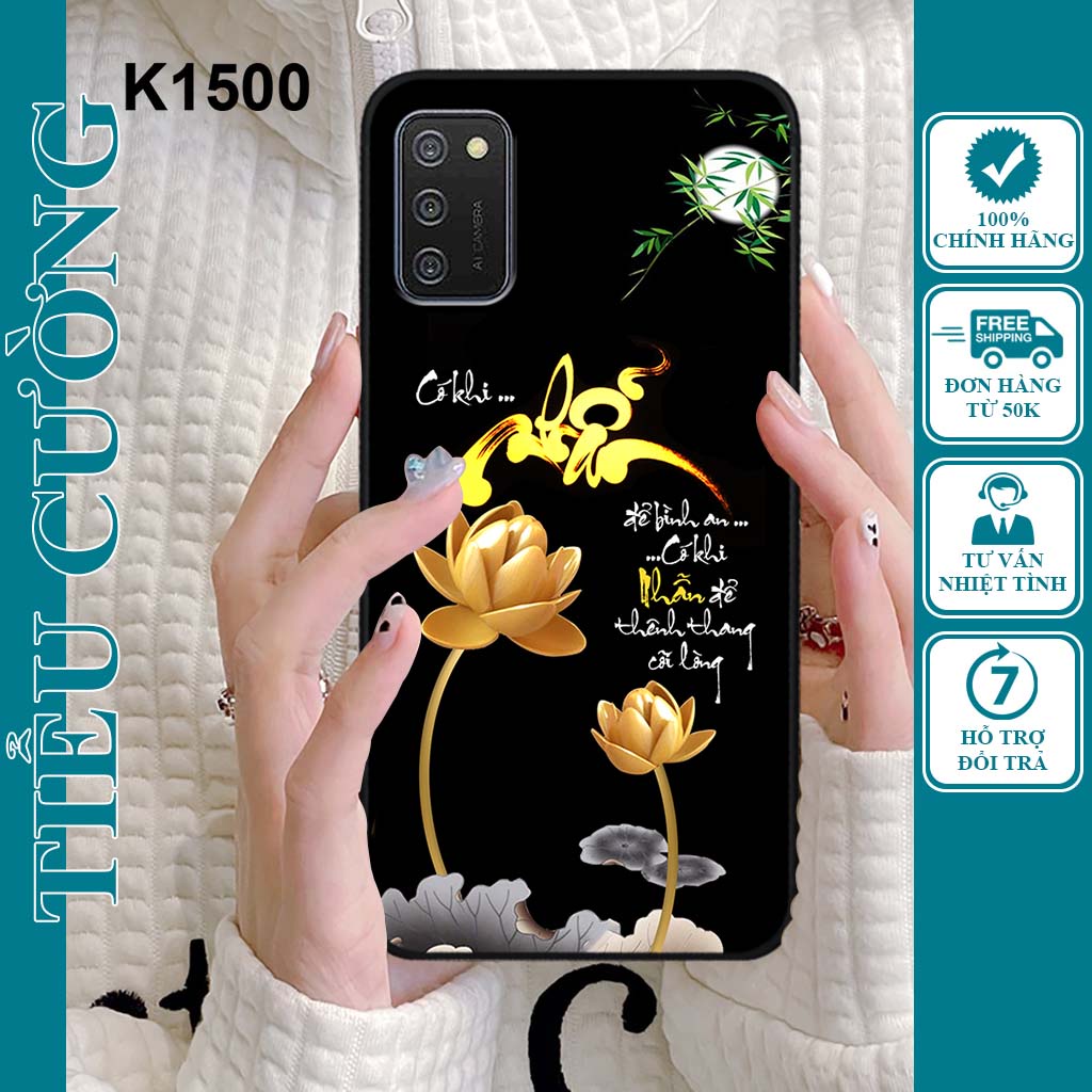 Ốp Samsung A02s / A03s in hình thư pháp siêu đẹp, bền và rẻ