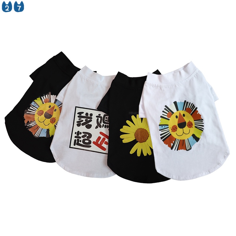 Áo Thun In Hình Hoạt Hình Thoáng Khí Dành Cho Cún Cưng 27