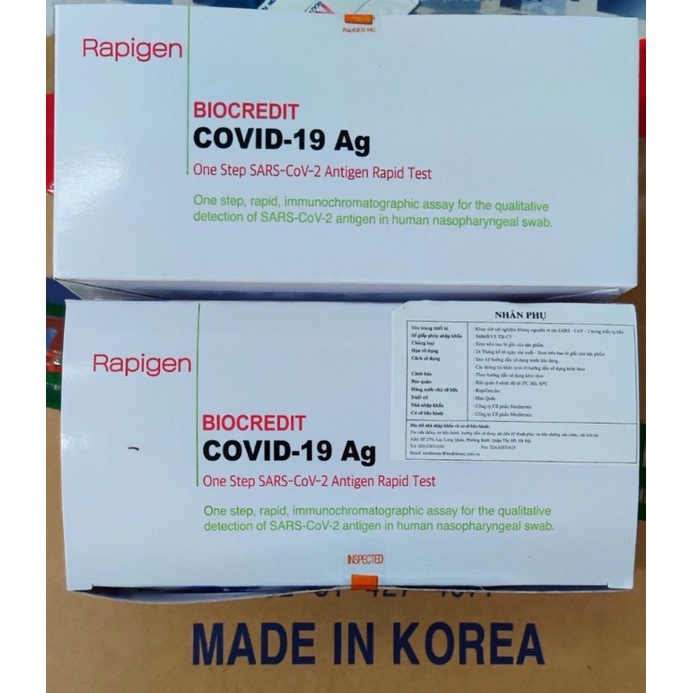 [Chính Hãng] Bộ Kit test nhanh Biocredit COVID-19 Ag Test Nasal - Nhập Khẩu Hàn Quốc