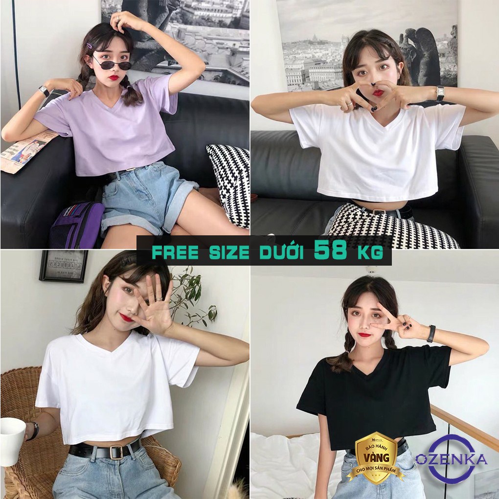 Áo Croptop Cổ Tim Madela Unisex Tay Ngắn Form Rộng, Croptop Cổ V Form Rộng Cá Tính