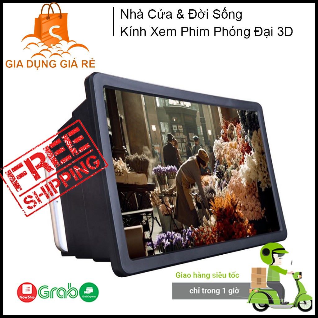 Kính Xem Phim Phóng Đại Hình Ảnh Điện Thoại 3D 8 Inch Thế Hệ Mới 2020