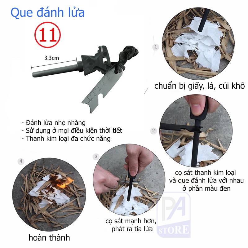 Hộp Sinh Tồn SOS Cao Cấp – 12 Món Phụ kiện Phượt Thủ Chuyên Nghiệp Tiện Lợi Phong Cách