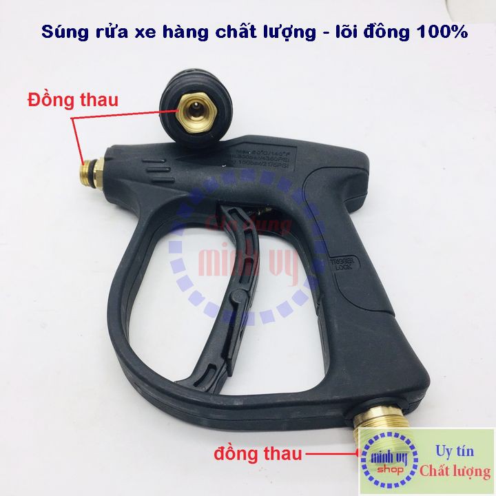 Sung Xịt Rửa xe đầu béc mỏ vịt- chuôi ren 14mm / ren22mm - lõi đồng 100% -SGnganMV