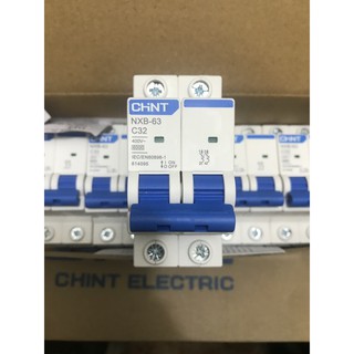 [Chint] Attomat NXB-63 2Pha 32A dòng cắt 6kA hàng chất lượng cao NXB2-32