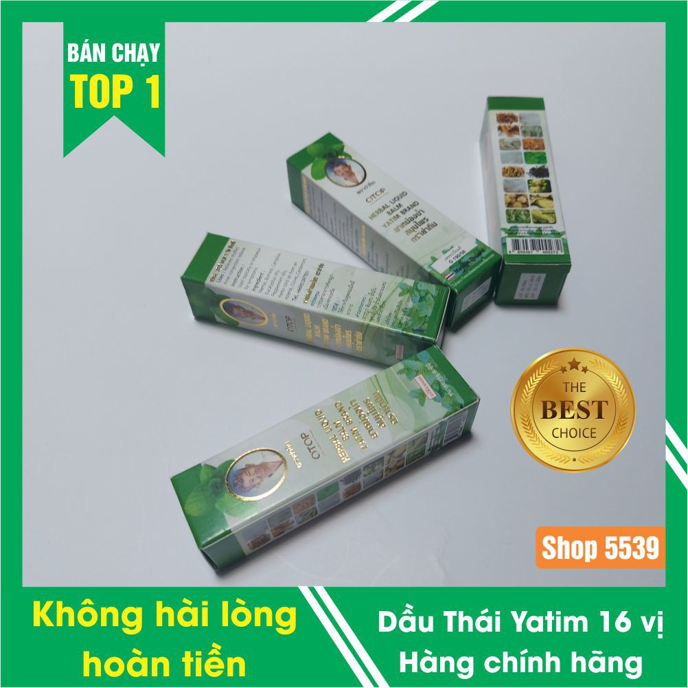 Dầu Thái Lan Yatim 16 vị thảo dược dung tích 8 ml hàng chính hãng