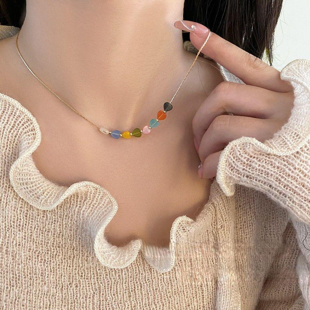 Vòng cổ Nữ Mặt Trái Tim May Mắn Của VANES1|Trang Sức Thời Trang