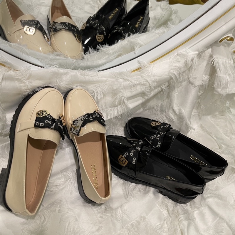 Giày LOLITA Nữ Nơ Da Bóng, Nơ Da Lì ulzzang phong cách Hàn quốc mary quai cài đế cao cá tính năng động mới hot