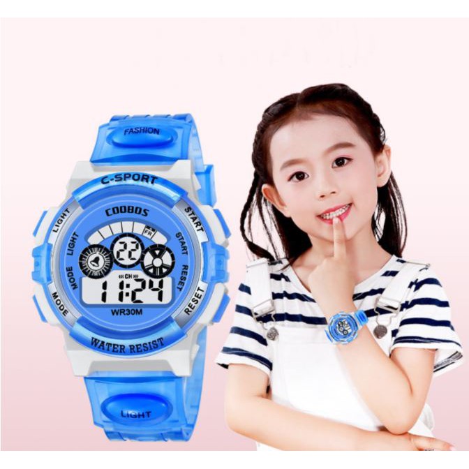 Đồng hồ trẻ em thể thao điện tử dây cao su Coobos 1155 chính hãng | BigBuy360 - bigbuy360.vn