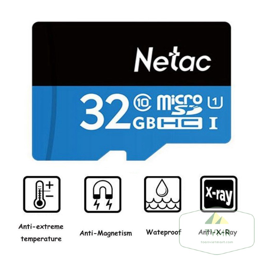 Thẻ Nhớ Netac 32GB - Tốc Độ Đọc Chuẩn Class 10