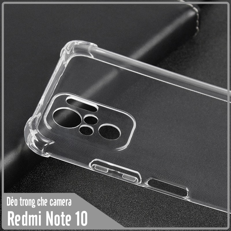 Ốp lưng cho Xiaomi Redmi Note 10 4G - Note 10S TPU Trong Suốt Che Camera