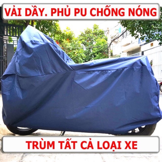 Bạt Trùm Xe Máy Vải Dù Loại Dày Siêu Bền Trọng Lượng 1,4kg