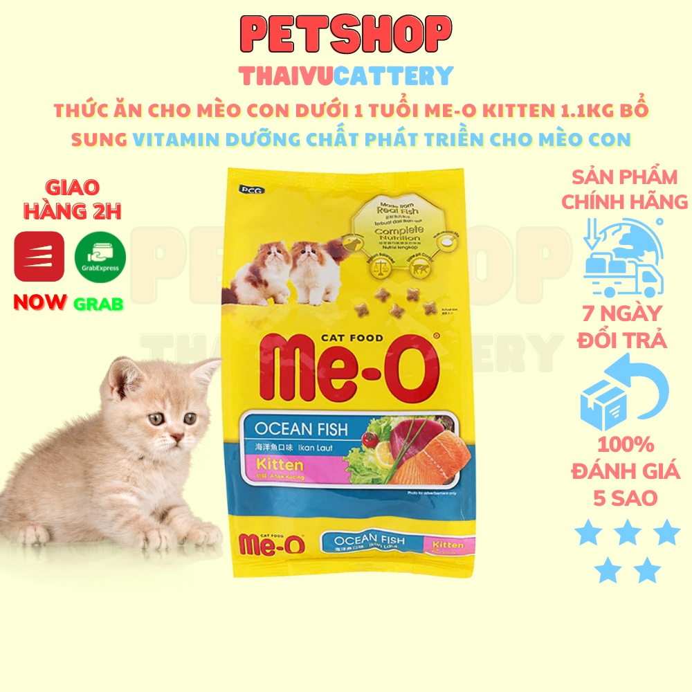 Thức ăn cho mèo con dưới 1 tuổi Me-O Kitten 1.1kg - Thaivucattery