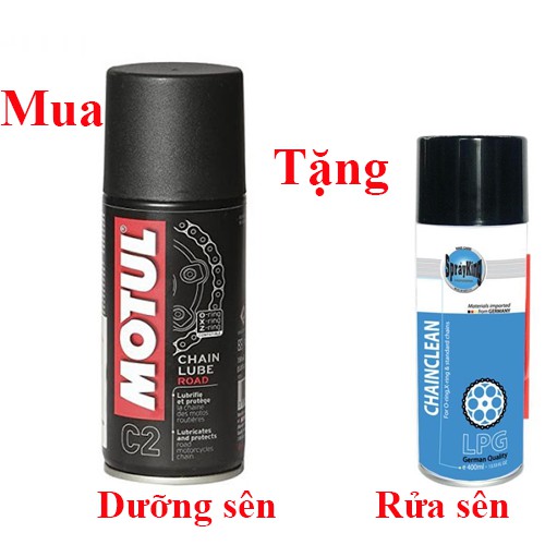 [Mua 1 Tặng 1] Dưỡng sên Motul C2 150ml tặng rửa sên Sprayking 400ml