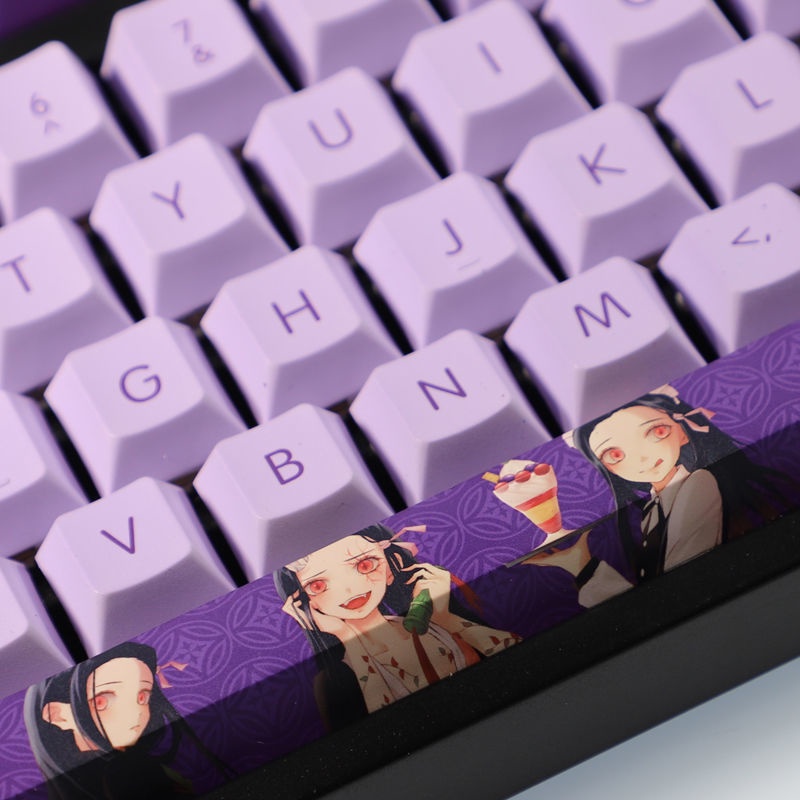 Kamado Nezuko Keycap Cherry Profile Demon Slayer Theme anime PBT Dye phụ bàn phím cơ Keycap