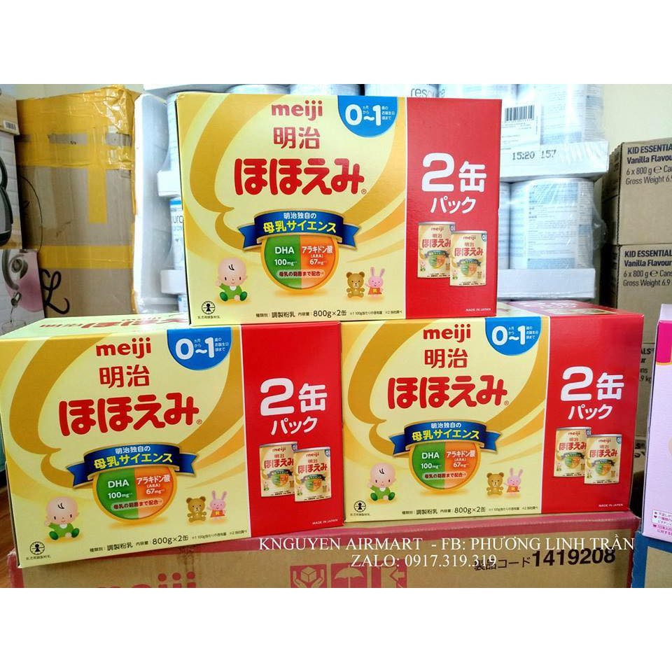 [Hàng Air - Date mới] Sữa Meiji Lon / Thanh 0-1 Và 1-3 - Nội Địa Nhật [Hàng có sẵn]