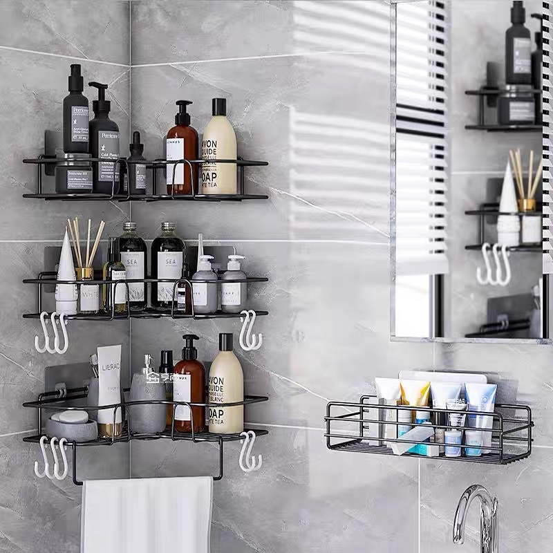 Kệ góc dán tường để đồ ( chất liệu thép không gỉ )