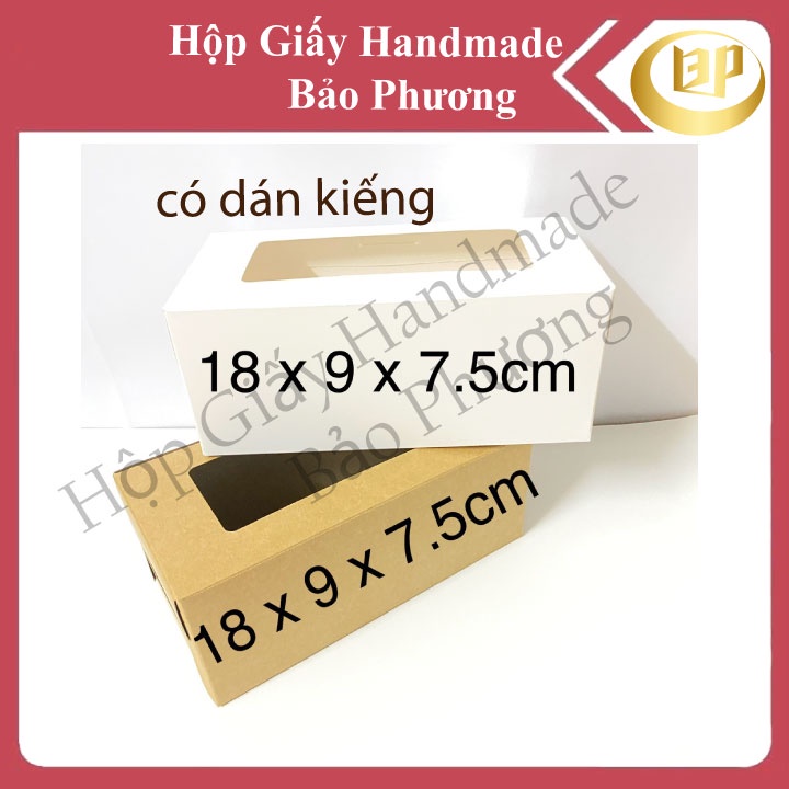 Hộp giấy kraft đựng bánh handmade combo 50 hộp