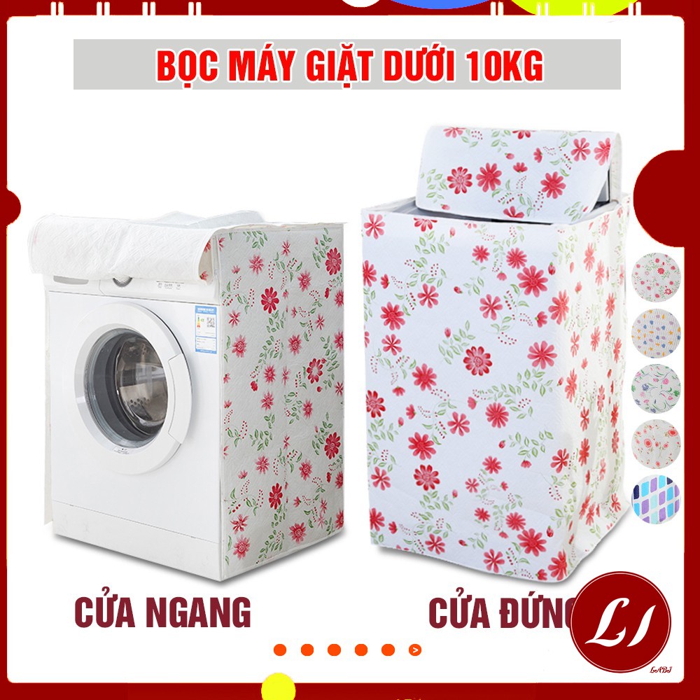 Bọc máy giặt chống thấm dưới 10kg loại dày cho cửa đứng, cửa ngang - Nhiều mẫu