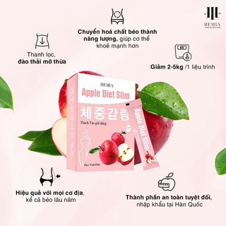 Thạch táo giảm cân Hemia Hàn Quốc chính hãng, giảm cân, giảm béo, đẹp da, giữ dáng, an toàn hiệu quả, không cần ăn thumbnail