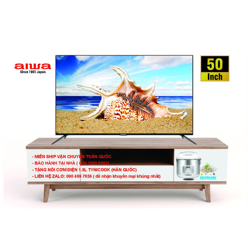 Smart Tivi Sony AIWA 50IN 4K UHD, Adroid 9.0 tràn viền, Voice Share
