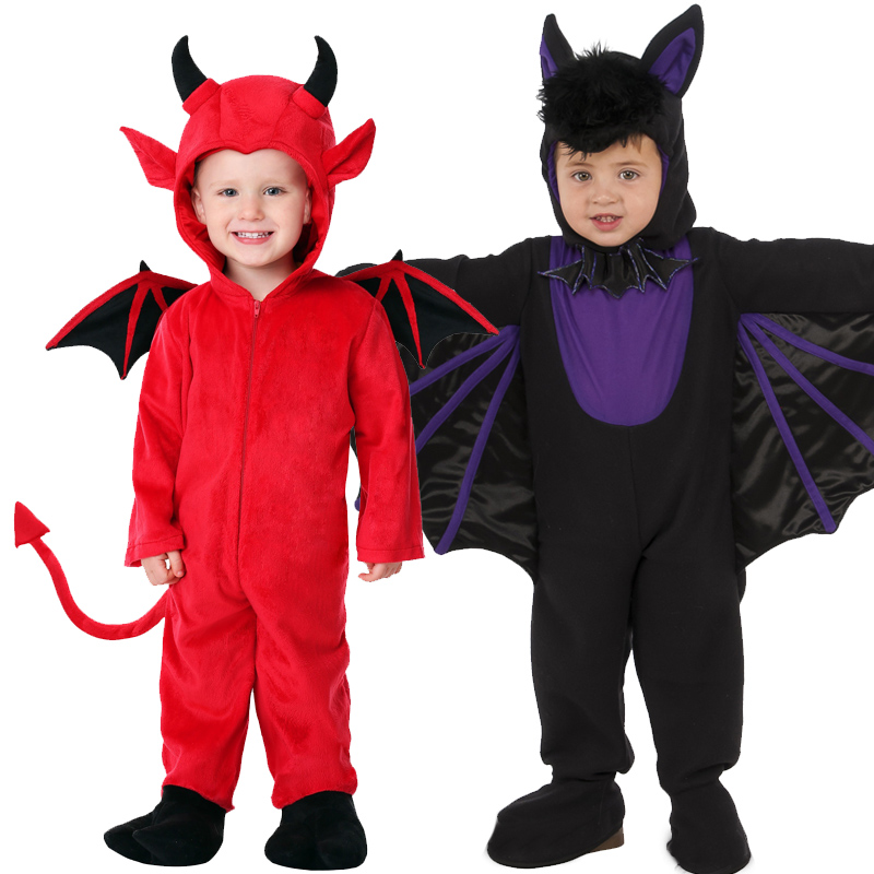 Halloween trẻ em trang phục phù thủy áo choàng phù thủy ma quỷ dơi áo choàng biểu diễn quần áo Dress Up cậu bé cô gái