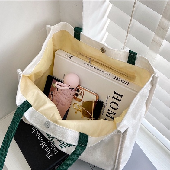 Túi Vải Họa Tiết Starbucks, Túi Denim Canvas Nữ Thời Trang