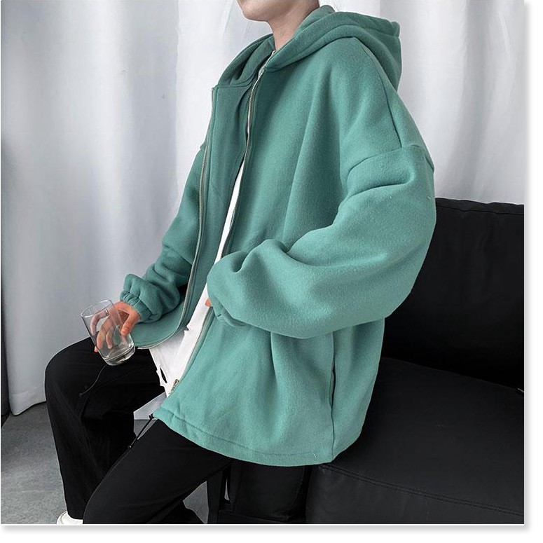 Áo khoác nam dây kéo chất nỉ from rộng đẹp