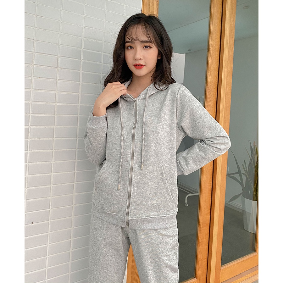 Bộ Hoodie nỉ da cá cotton phong cách thể thao Bộ đồ nữ đẹp | WebRaoVat - webraovat.net.vn