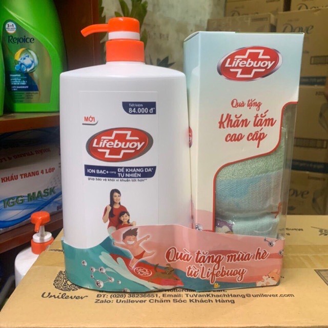 Sữa tắm Lifebuoy 850g ION BẠC TẶNG