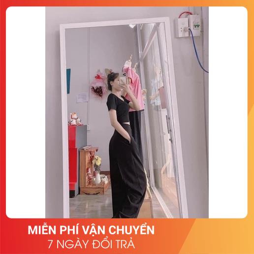 [Loại 1/Ảnh thật] Quần xuông ống rộng 24APRIL  Quần ống rộng cá tính dễ mặc chất lụa mịn mát dày dặn