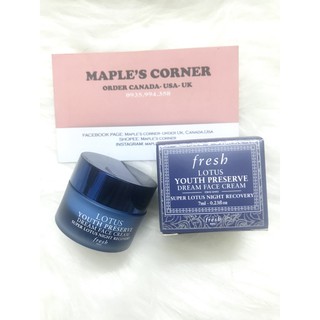 Kem dưỡng đêm Fresh Lotus Youth Preserve Dream Face Cream