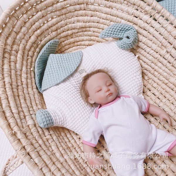 Gối Lõm Cho Bé, Gối Cho Bé Chống Méo Đầu Xuất Hàn Chất Vải Cotton Mềm Mại Thông Thoáng, Thấm Hút Mồ Hôi