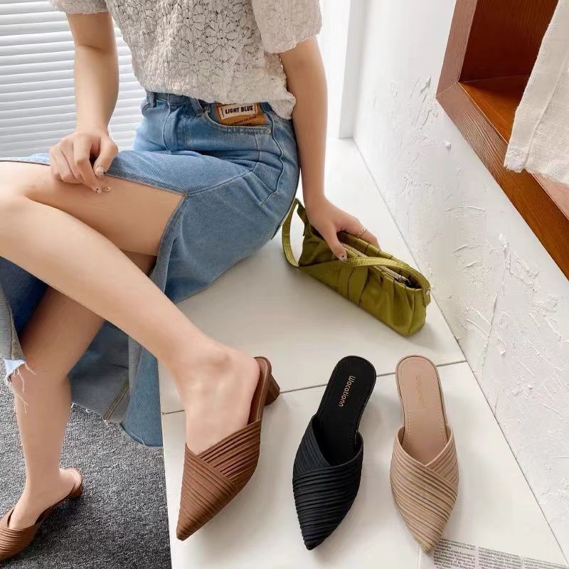 Dép Cao Gót Thiết Kế Đơn Giản Thời Trang Cho Nữ