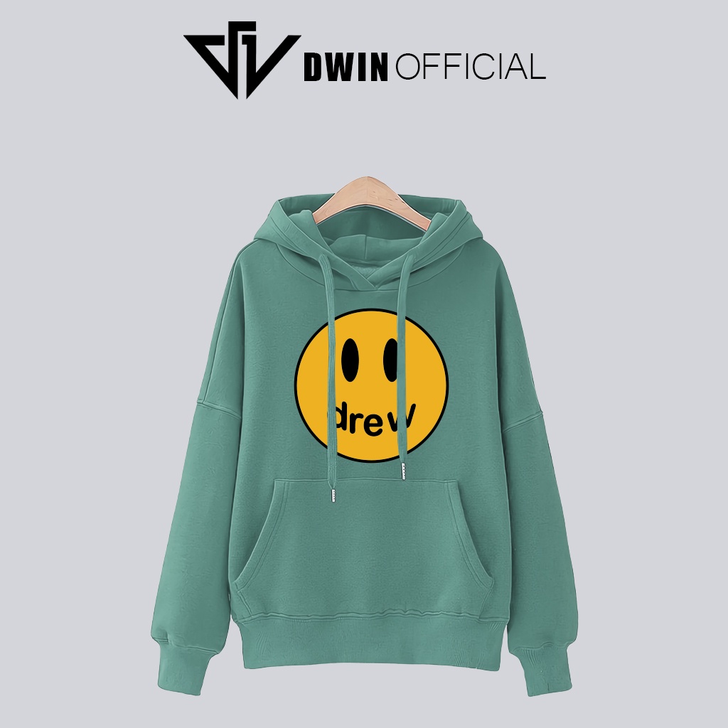 Áo hoodie DREW nỉ unisex DWIN basic nam nữ form rộng oversize local brand SP00058